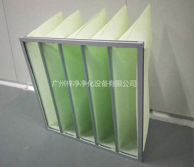 聚酯纤维过滤材料制作的初效袋式空气过滤器 聚酯纤维过滤材料制作的初效袋式空气过滤器