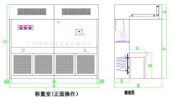称量罩/负压称量室设计方案图 称量罩/负压称量室设计方案图